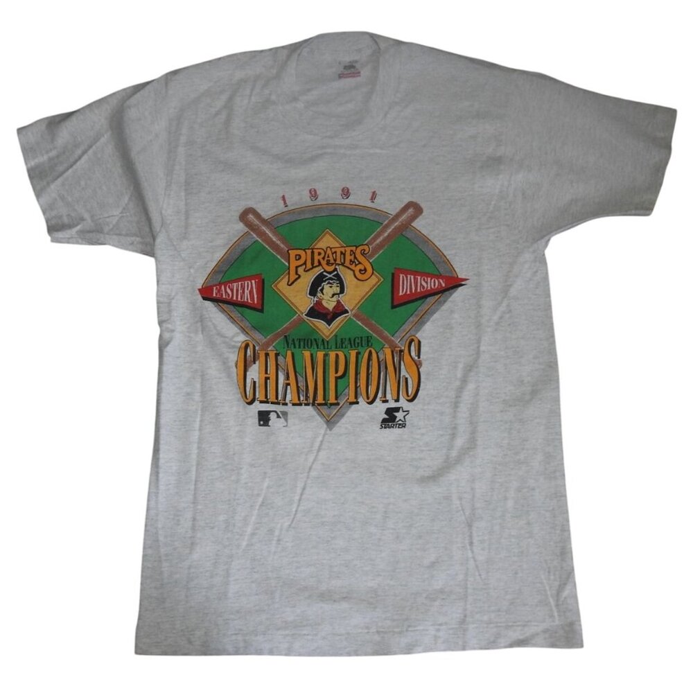 Vintage 1991 Pittsburgh Pirates National League East Champions Starter T-Shirt L